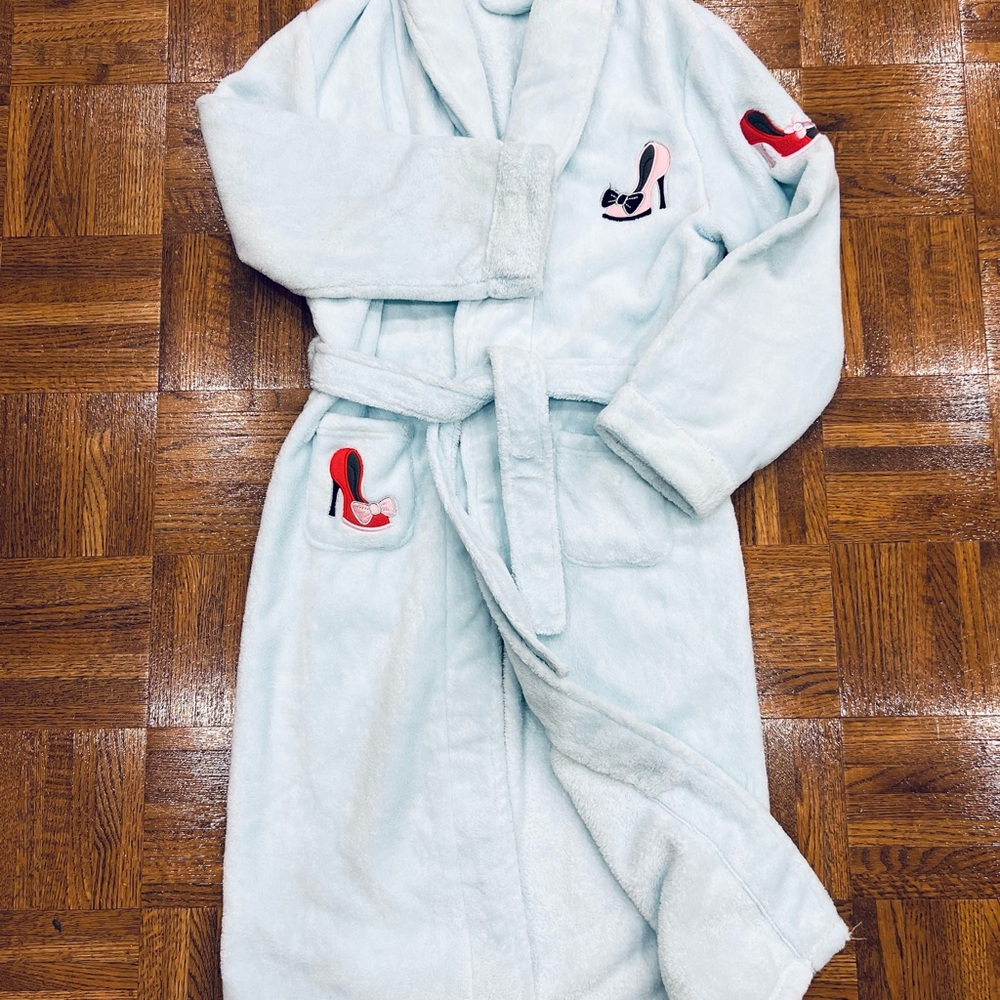 Petit Lem Soft Blue Plush Robe